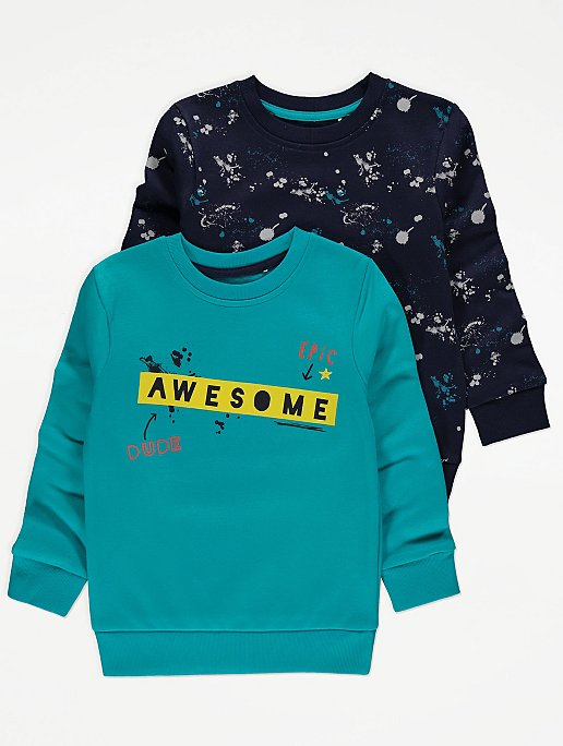 Blue Awesome Slogan Sweatshirts